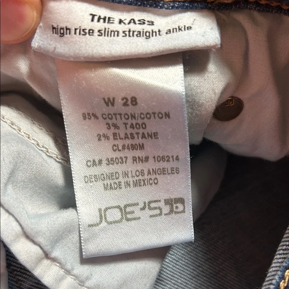 Joe's Jeans The Kass High Rise Straight Ankle Blue Women’s Jeans Size 28 - Picture 5 of 8